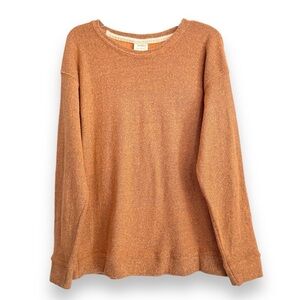 Southern Spirit Men’s Large Apricot Long Sleeve Crewneck French Terry Pullover